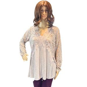 (5 for $25) Maurices Beige V-Neck Lace Top size 1X